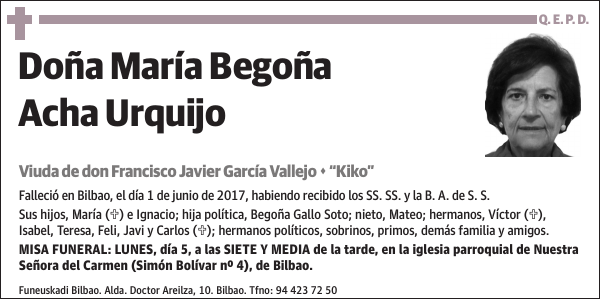 María Begoña Acha Urquijo