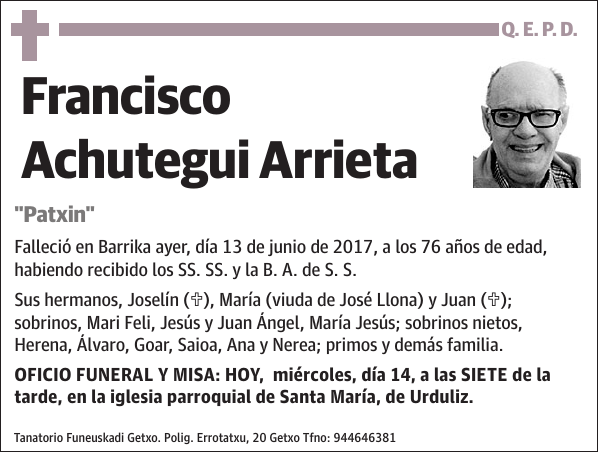 Francisco Achutegui Arrieta