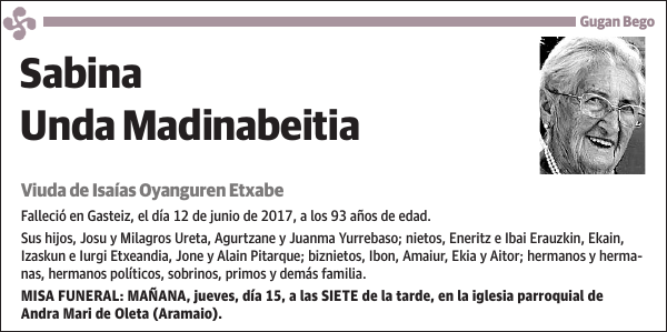 Sabina Unda Madinabeitia