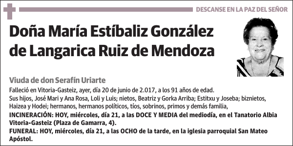 María Estíbaliz González de Langarica Ruiz de Mendoza
