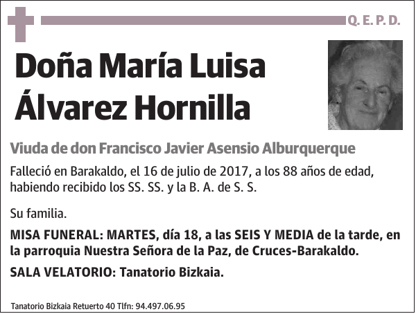 María Luisa Álvarez Hornilla
