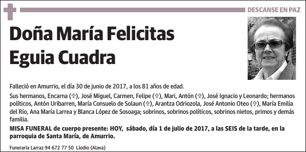 María Felicitas Eguia Cuadra