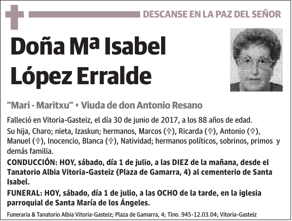 Mª Isabel López Erralde