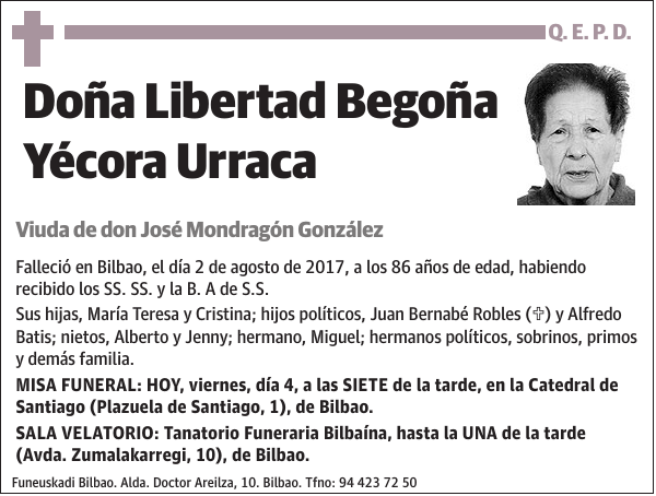 Libertad Begoña Yécora Urraca