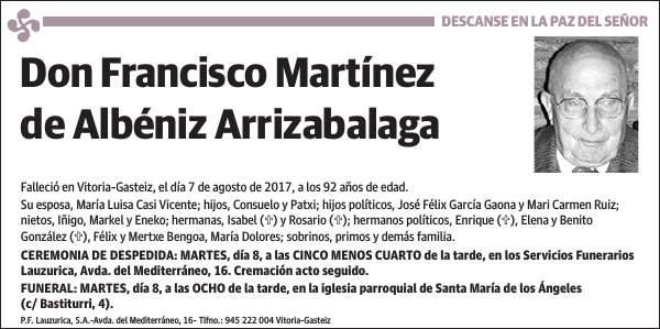 Francisco Martínez de Albéniz Arrizabalaga