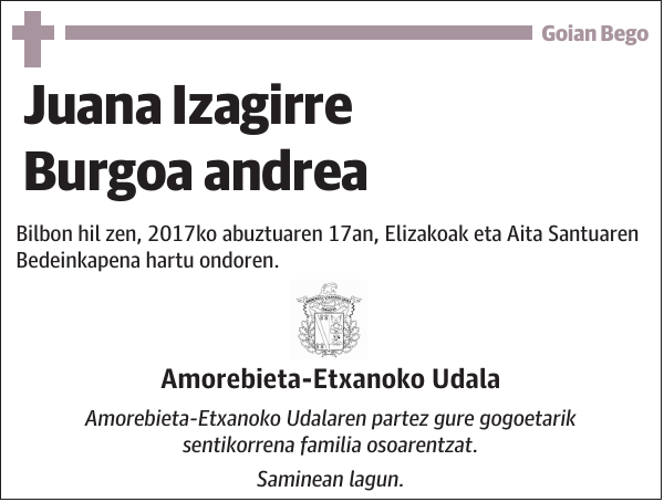 Juana Izagirre Burgoa