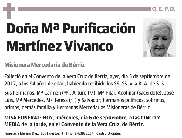 Mª Purificación Martínez Vivanco