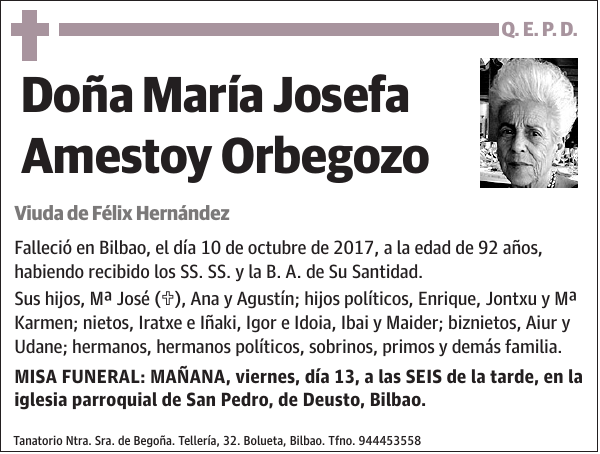 María Josefa Amestoy Orbegozo