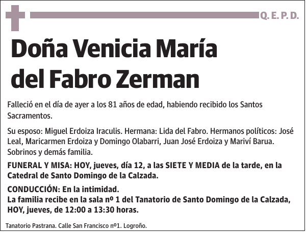 Venicia María del Fabro Zerman