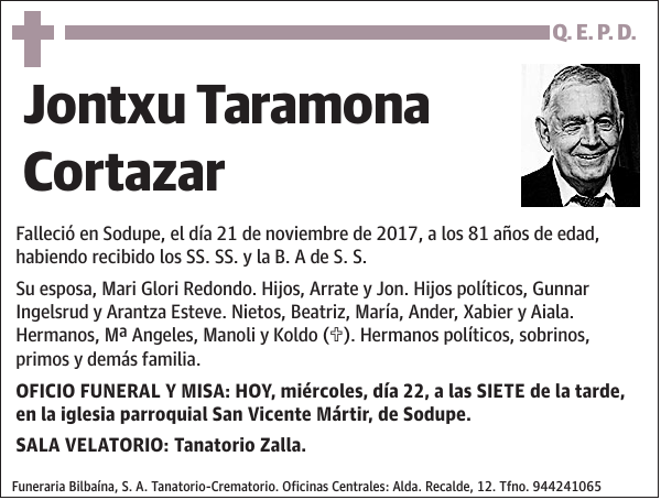 Jontxu Taramona Cortazar