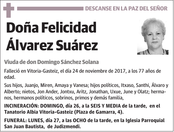 Felicidad Álvarez Suárez