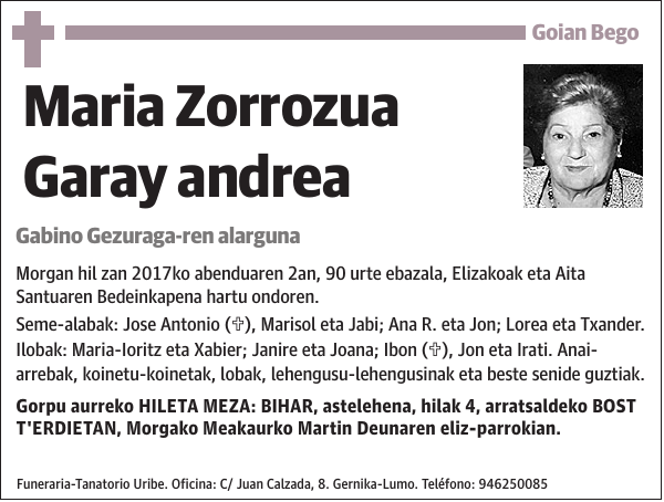 Maria Zorrozua Garay