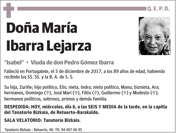 María Ibarra Lejarza
