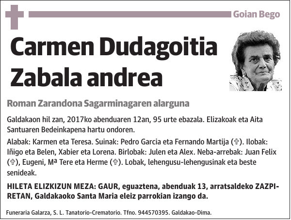 Carmen Dudagoitia Zabala