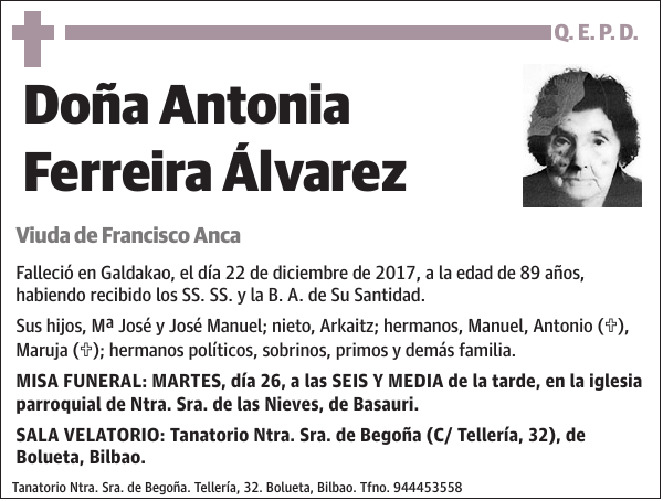Antonia Ferreira Álvarez