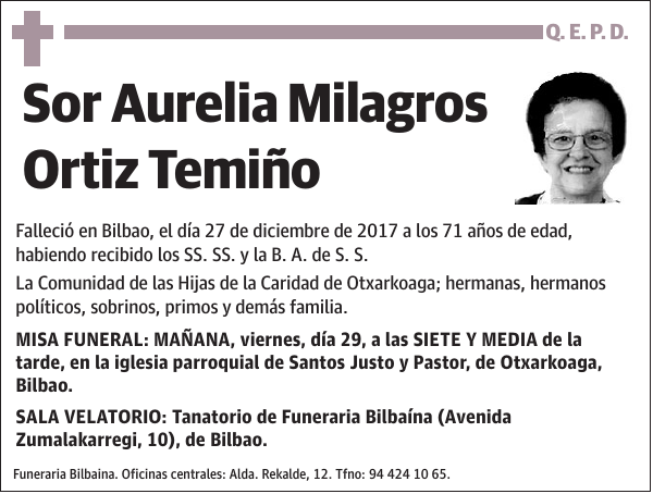Aurelia Milagros Ortiz Temiño