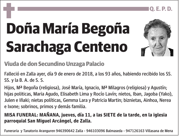 María Begoña Sarachaga Centeno