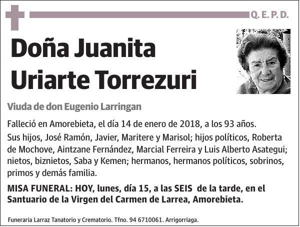 Juanita Uriarte Torrezuri