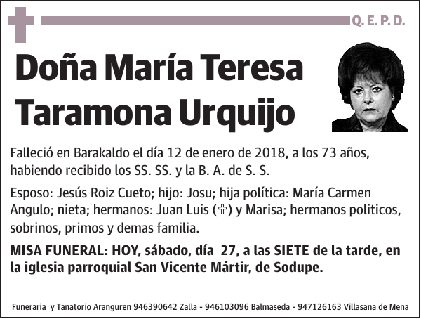 María Teresa Taramona Urquijo
