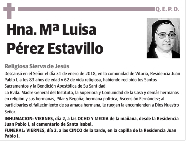 Mª Luisa Pérez Estavillo