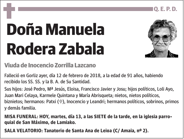 Manuela Rodera Zabala