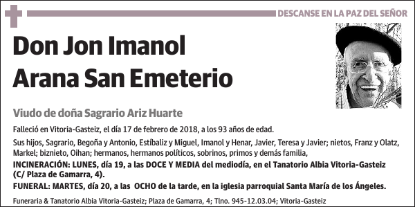 Jon Imanol Arana San Emeterio