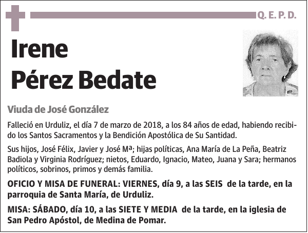 Irene Pérez Bedate