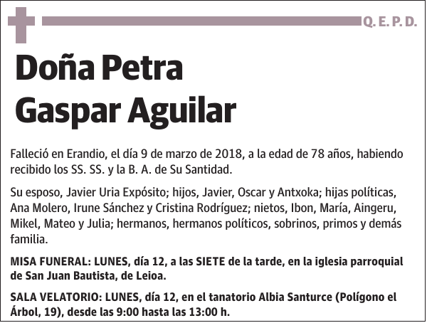 Petra Gaspar Aguilar