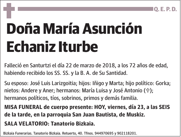 María Asunción Echaniz Iturbe