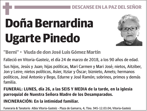 Bernardina Ugarte Pinedo