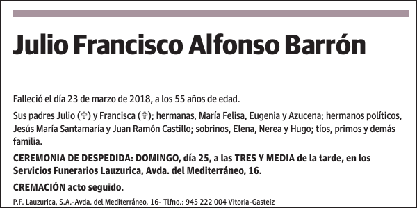 Julio Francisco Alfonso Barrón
