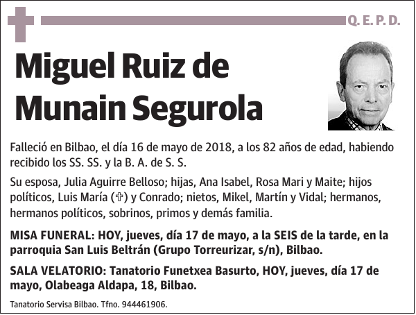 Miguel Ruiz de Munain Segurola