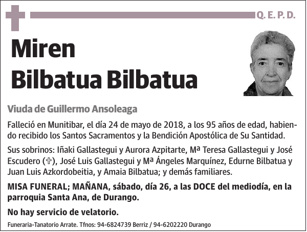 Miren Bilbatua Bilbatua