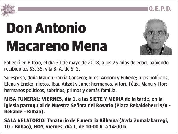Antonio Macareno Mena