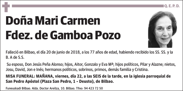 Mari Carmen Fdez. de Gamboa Pozo