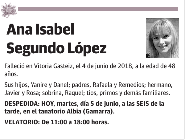 Ana Isabel Segundo López