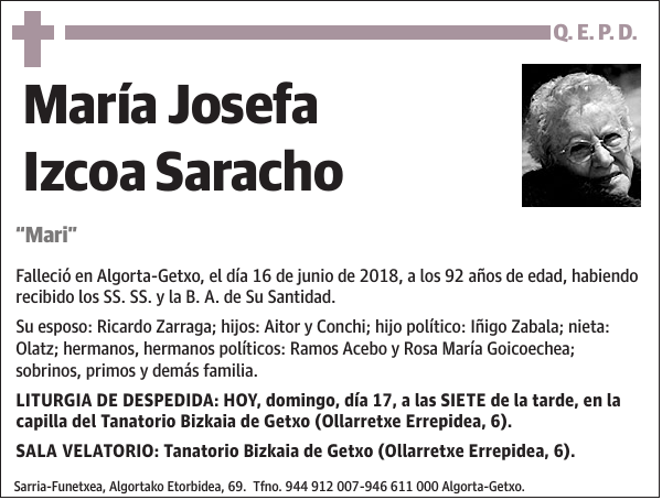María Josefa Izcoa Saracho