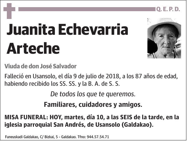 Juanita Echevarria Arteche