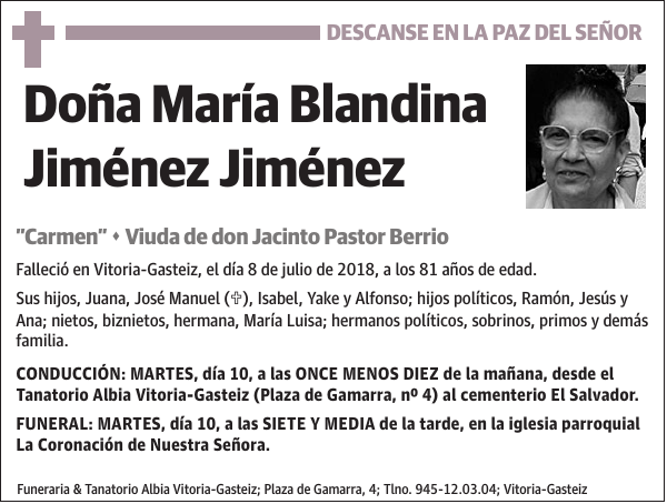 María Blandina Jiménez Jiménez
