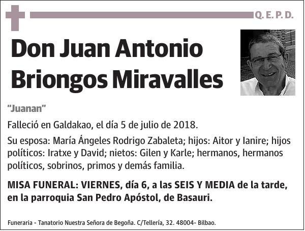 Juan Antonio Briongos Miravalles