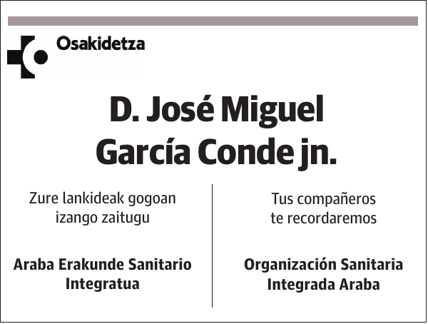 D. José Miguel García Conde