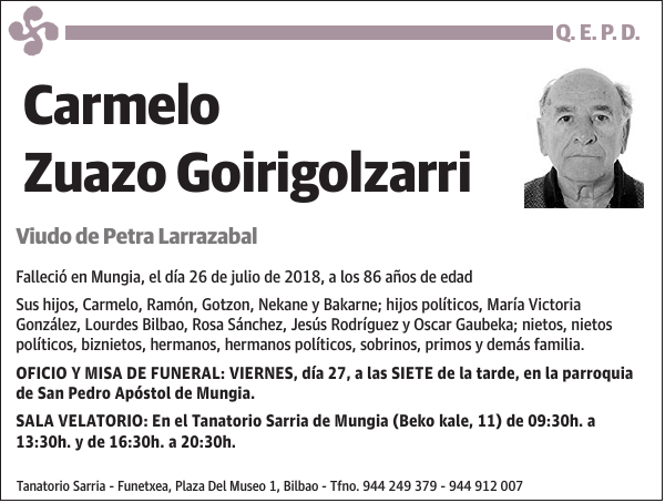 Carmelo Zuazo Goirigolzarri