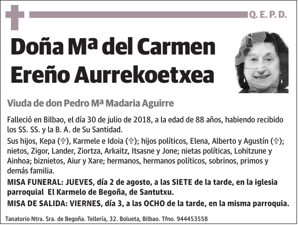 Mª del Carmen Ereño Aurrekoetxea