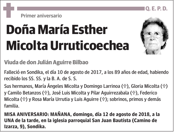 María Esther Micolta Urruticoechea
