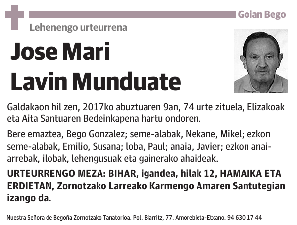 Jose Mari Lavin Munduate