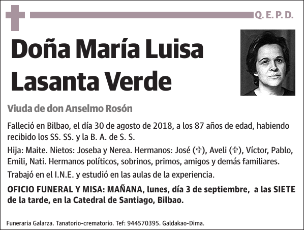 María Luisa Lasanta Verde