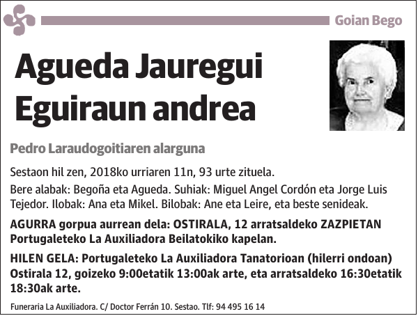 Agueda Jauregui Eguiraun
