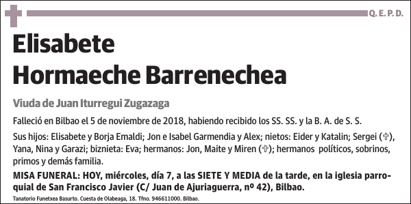 Elisabete Hormaeche Barrenechea