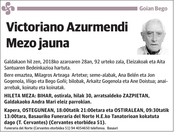 Victoriano Azurmendi Mezo