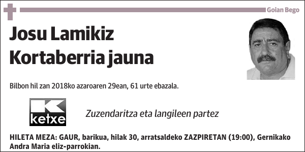 Josu Lamikiz Kortaberria
